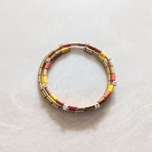 Anthropologie Beaded Wire Bracelet